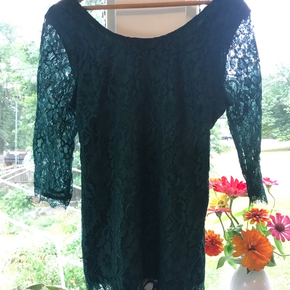 Motherhood maternity Forest Green Lace Blouse - Picture 1 of 4